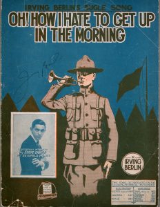 Sheet Music Cover for Oh How I hate to get up in the morning, depicting army bugler