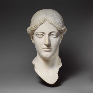 Roman, “Marble head of a woman,” 1st-2nd century CE. Available via Open Artstor: The Metropolitan Museum of Art