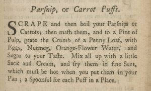 image of a recipe for parsnip puffs