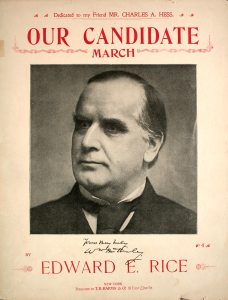 Sheet music cover of Our Candidate March