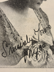 Closeup of autograph