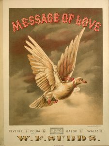 Sheet music cover of Message of Love