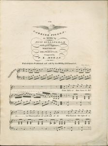 Sheet music cover Carrier Pigeon