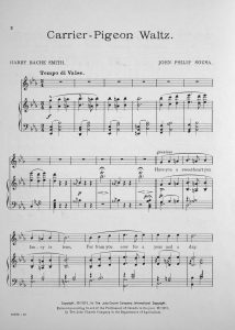 Sheet music Carrier Pigeon Waltz