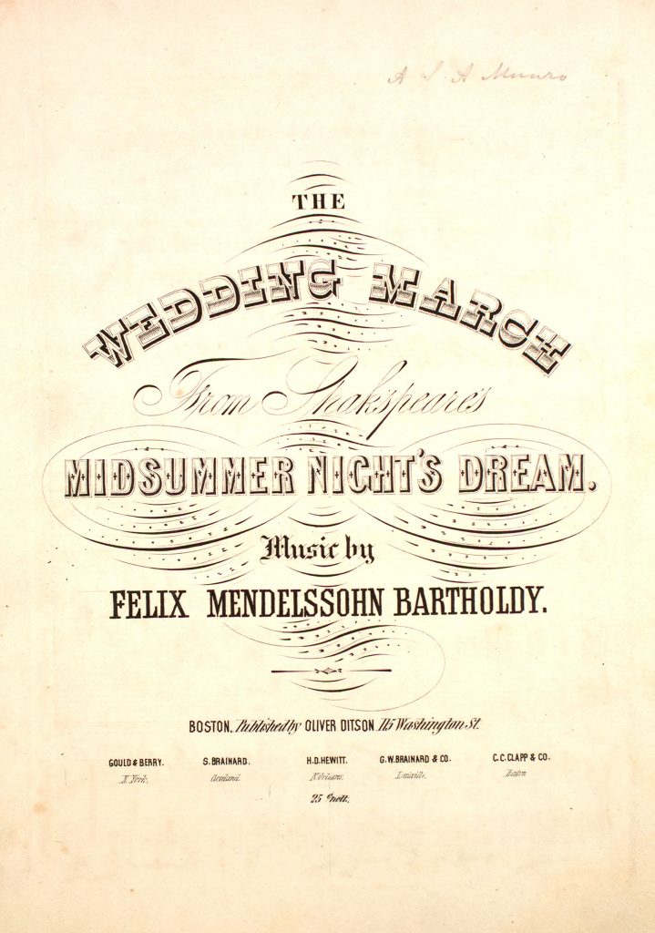 sheet music cover for wedding march