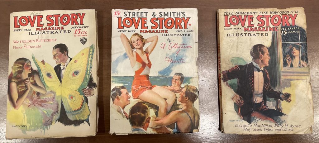 Covers of Love Story Magazine