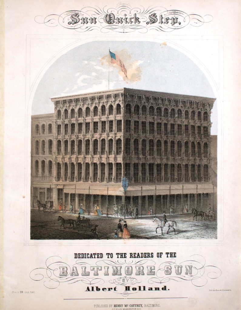 sheet music cover of iron building