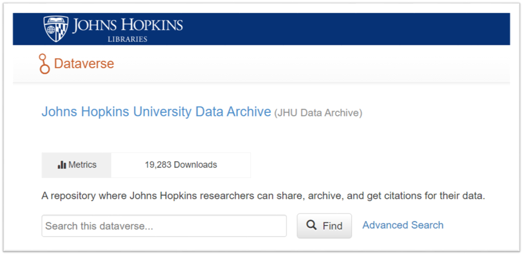 Use the JHU Data Archive to Share Your Research Data The Sheridan