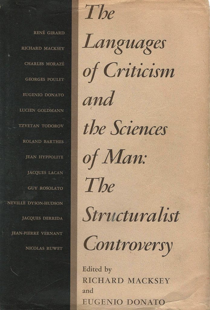 Cover image of the book "The Languages of Criticism and the Sciences of Man: The Structuralist Controversy"
