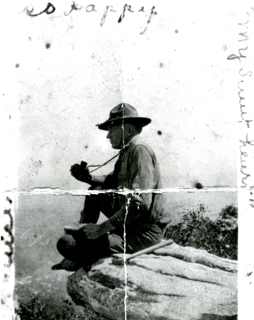 Photo of geologist Bruce Wade in the field.

